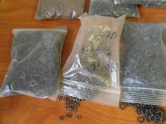 3.10 Lbs Lot Spring Washers & Split Lock Washers ( 4000+- Pieces ) As Pictured