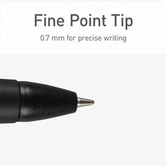 Pentonic BR-T Retractable Ballpoint Pens, 18 1 Count (Pack of 18), Black