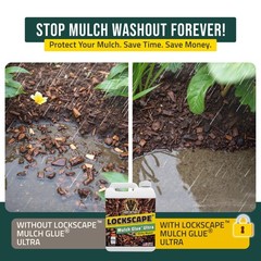 Lockscape Sticky Mulch Glue for Landscaping 1 Gallon – Lasts Up to 2 Years,