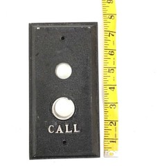 Original Cast Metal ELEVATOR Faceplate CALL Plaque – Mid Century Vintage