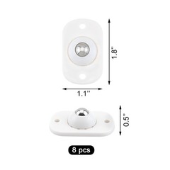 Quacc 8 PCS Self Adhesive Caster Wheels Appliance 360° Swivel Glide Smoothl