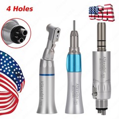 Dental Latch Slow Low Speed Handpiece Kit Contra Angle Air Motor E-type 2/4hole