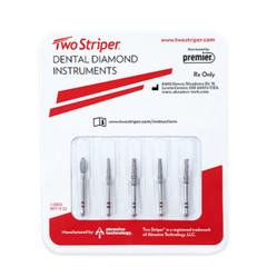 Premier Dental Two Striper® Diamond Burs Assorted Inlay-Onlay ProPack 5/pk USA