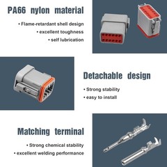228PCS Deutsch DT Connector Kit 2-12 Pin Automotive Electrical Set 14-18AWG