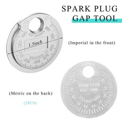 2PCS Spark Plug Measuring Tool, Wire Spark Plug Gauge Gapping Tool Scaled fro…