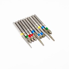 5Pcs DMXDENT Dental Diamond Burs Kit for High Speed Handpiece Medium FG 1.6MM