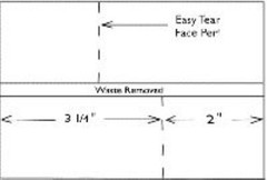 Universal Double Strip Postage Meter Tape Perforated 5 Packs of 50 Sheets (613)