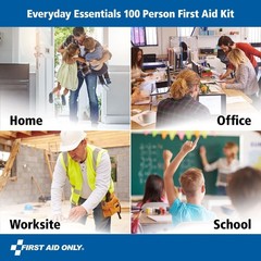 First Aid Kit, 335-Pc OSHA Compliant for Home, Work & Car