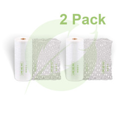 2 PACK 984ft x 16″ Air Cushion Machine Film Bubble Pillow Packaging Padding Roll