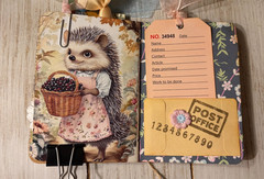 Junk Journal Handmade Booklet Book Vintage “Forest Animals” Pockets, Ephemera