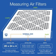 Nordic Pure 20X24X4 Actual Size 19 3/8 X 23 3/8 X 3 5/8 Pleated Air Filter Merv