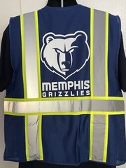 🦺🏀🚧MEMPHIS GRIZZLIES SAFETY VEST PPE W/REFLECTIVE LOGO SIZE M/L/XL/2-4XL