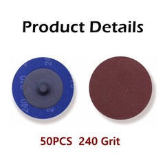 50PCS 2 inch Roll Lock Die Grinder Sanding Grinding Disc 240 Grit Aluminum Oxide