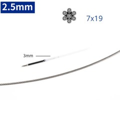 304/A2 Stainless Steel Wire Rope Cable Dia 0.3mm 0.4mm 0.45mm 0.5mm 0.6mm 0.8mm