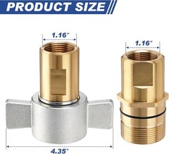 NEW 1″ NPT Wet-Line Wing Nut Hydraulic Quick Disconnect Coupler / Coupling Set