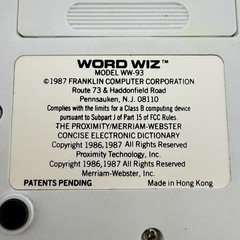 Franklin Computer Word Wiz WW-93 Handheld Electronic Dictionary Vintage