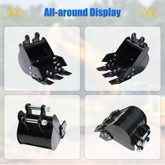 11.8in Digging Bucket Attachments for Mini Excavator, 300mm Trench Buckets wi…
