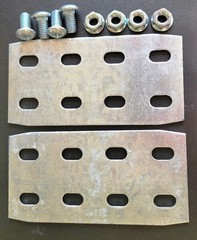 1 Set GS METALS PRSPST4 8 Slot Hole Splice Plate 4″ Flat Galvanized 6″x3″x1/8″