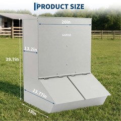 NEW🔥Hog Feeder 3.7 Bushel Metal Double Door Pig Feeder Feeding up to 8 Hogs