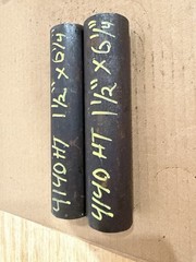 4140 Hot Rolled Steel Bar Round Stock Heat Treated 1 1/2” OD x ~ 6 1/4” Lot of 2