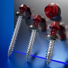# 3/16 * 2″ 57PCS 1lbs Red Hexagonal Metal Sheet roof Screws, #10 * 2 with EPDM