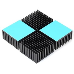 Black Aluminum Heat Sink 40x40x20mm with Thermal Conductive Adhesive Tape