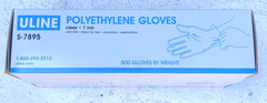 Uline 500 Polyethylene Gloves Clear 1 Mil S-7895 Single Use Ambidextrous New Box