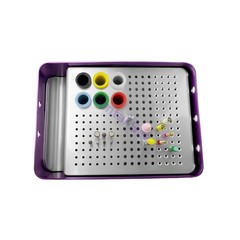 180 Holes Dental Endo FG Bur Holder Box Autoclave Disinfection Case