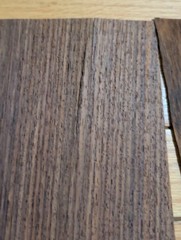 2 pieces East Indian rosewood veneer 6 1/2″ x 19 1/2″ each raw wood cracks +1pc
