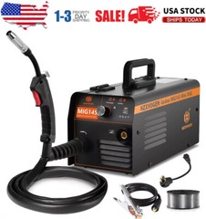 Mini MIG Welder 110V/220V MIG Welding Machine Gasless Flux Core Weld Iron 145Amp