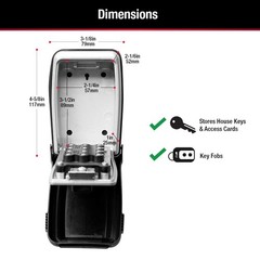 Master Lock Wall Mount Key Lock Push Button For House Keys Outdoor Safe
