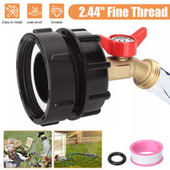 275-330 Gallon IBC Tote Water Tank Adapter 3/4″ Brass Fittings Valve Connector