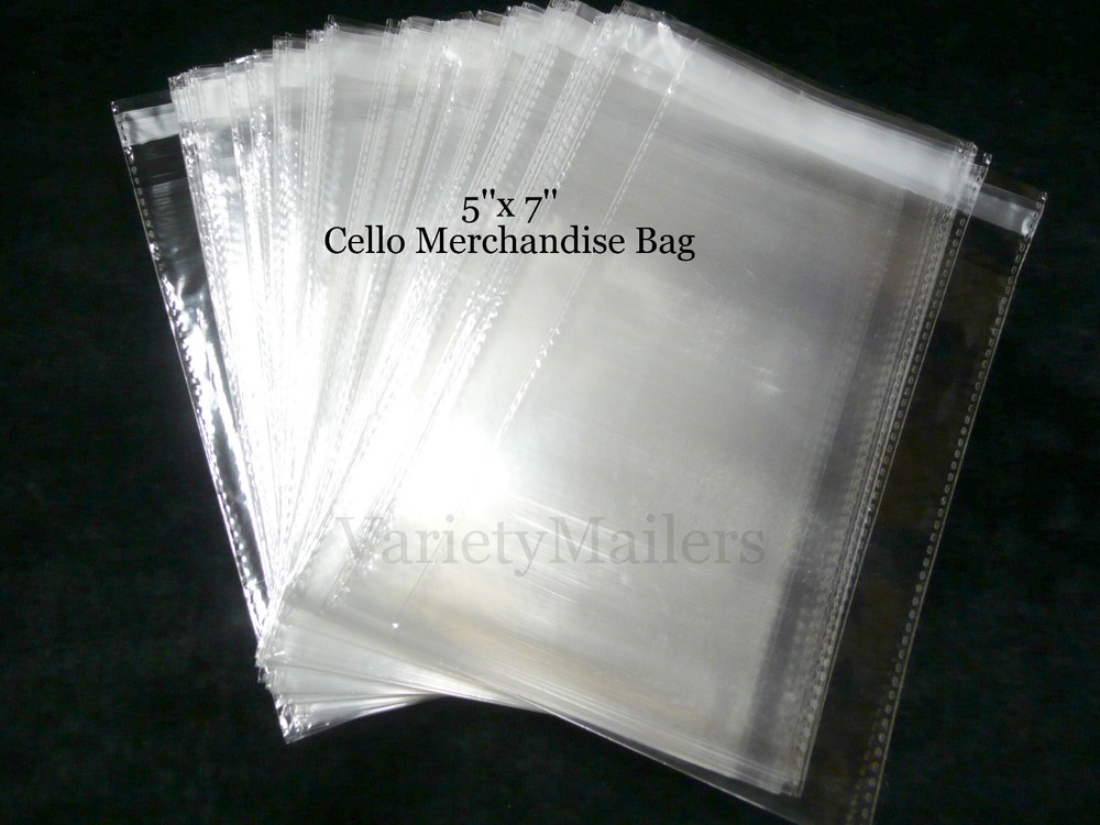 100 Cello Merchandise Bags 5”x 7” Clear 1.5 Mil Small Reclosable Bags 5×7