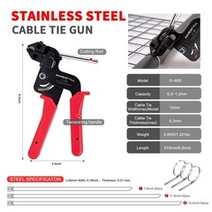 150 PCS Metal Zip Ties & Stainless Steel Cable Tie Gun Heavy Duty Tool Set⭕️