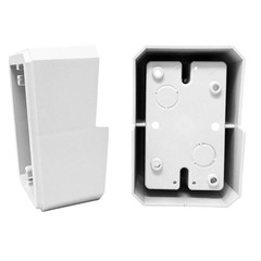 Weatherproof 1-Gang Electrical Box for 1/2 Inch Lap Siding – Paintable White