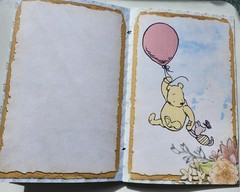 Junk Journal Booklet “WINNIE THE POOH” Retro Classic Storybook Style LG 9×6 40p