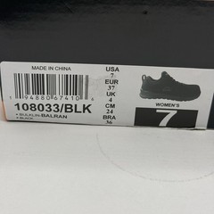 Skechers Work Bulklin Balran Comp Toe Shoes Women’s 7 Black 108033 New