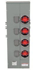 EZM114225, 225A, 4 sockets, 120/240 VAC, no bypass, ringed, 800A Al busbar