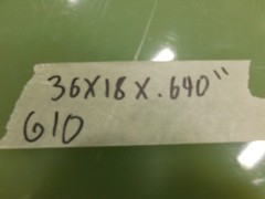 Garolite Micarta G10 GREEN SHEET 36 x 18 x .640″