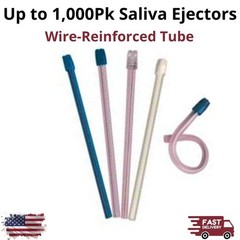 1000Pcs Advantage Dental Saliva Ejectors Disposable Suction Tips Wire Reinforced