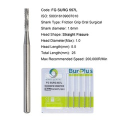 Wave Dental Surgical Burs 25mm Carbide Bur Friction Grip FG Straight Fissure 557