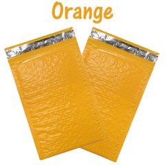 4×8 Orange and Black Poly Bubble Mailer, Padded Fall Halloween Shipping Envelope