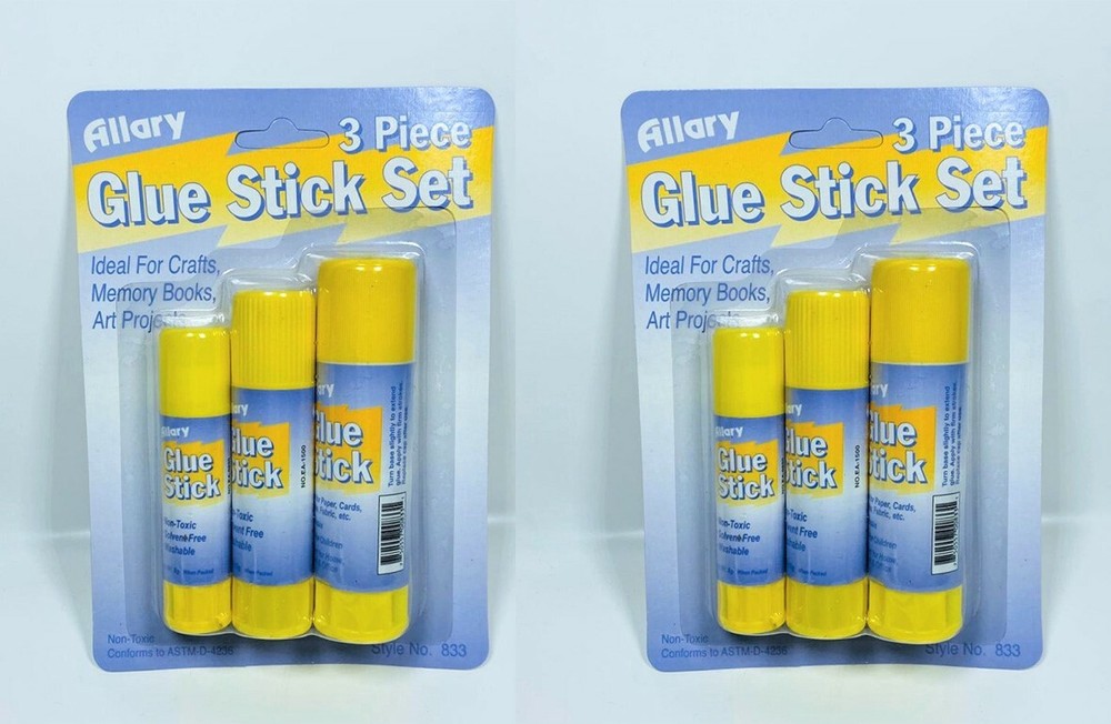 Lot of 2 Allary 3 Piece Glue Stick Set Style#833