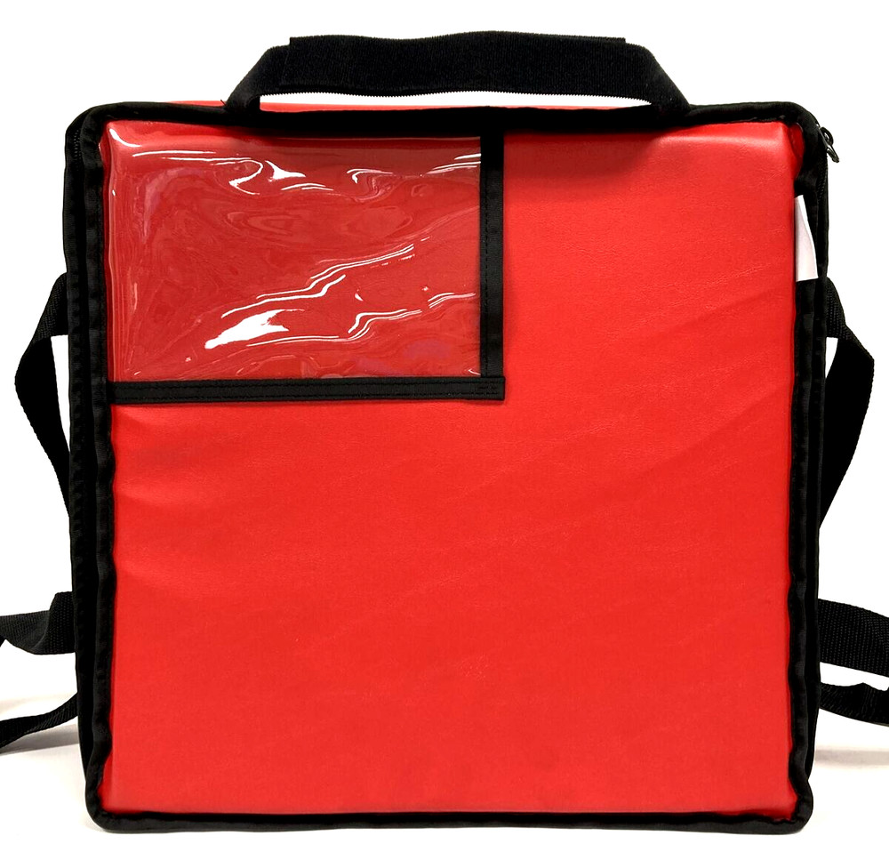 New HUBERT Red PVC/PEVA Insulated Meal Delivery Bag 16Lx16Wx6H DoorDash GrubHub