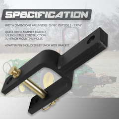 Quick Hitch Adapter for Category 1 Top Link Bracket Adjustments