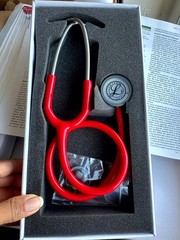 High Quality Dual Head Cardiology Medical Monitoring Stethoscope for Nurse – Red