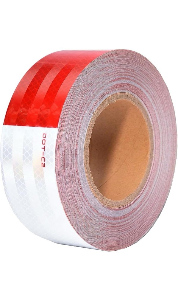 Reflective Tape Trailer Red White 2IN X 75 FT DOT-C2 Approved