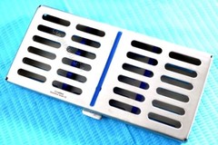 GERMAN 10 DENTAL AUTOCLAVE STERILIZATION CASSETTE RACK BOX TRAY FOR 7 INSTRUMENT