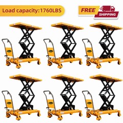 APOLLOLIFT 1-6pcs Multiple Platform Cart 1760lb Double Scissor Lift Cart Trolley