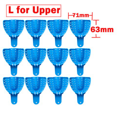 12 Pcs Dental Impression Trays Perforated Plastic Autoclavable Trays EASYINSMILE